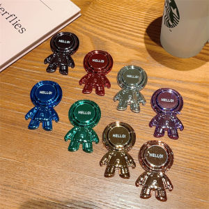 Zeallion Fashion Accessories Phone Case Back Stick Ornaments Electroplated Astronaut Hand Ring Bracket
