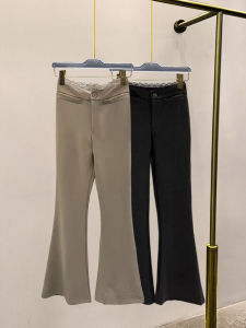 Slimming Straight Leg Bell Bottom Pants Womens Lace Trim High Waist Casual Trousers Spring Summer Fashionable Beautiful Drapey