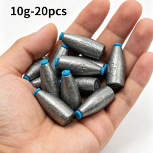 20 Cái Chì Câu Hình Viên Đạn 10G/14G Dành Cho Cần Câu Texas Rig Có Lớp Bảo Vệ Dây Bằng Silicon Dùng Được Cho Nước Ngọt & Nước Mặn Câu Cá Bass Cá Hồi.