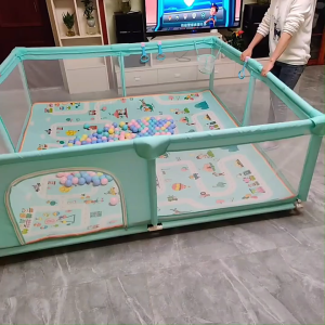 KEVE Playpen for Baby Frame Safety Playpen Big Frame Indoor Play Fence Safety Breathable Mesh Playfence