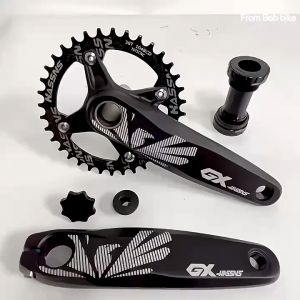 HASSNS Crankset 1by Hallowtech crankset mtb 104BCD 32-42T Chainring Alloy crank arm Hollowtech 170MM