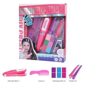 DIY Color Hair Stick Set Girl Toy Washable Hair Chalk Set Toy Temporary Bright Hair Dyeing Chalk Comb Set Childrens Toy