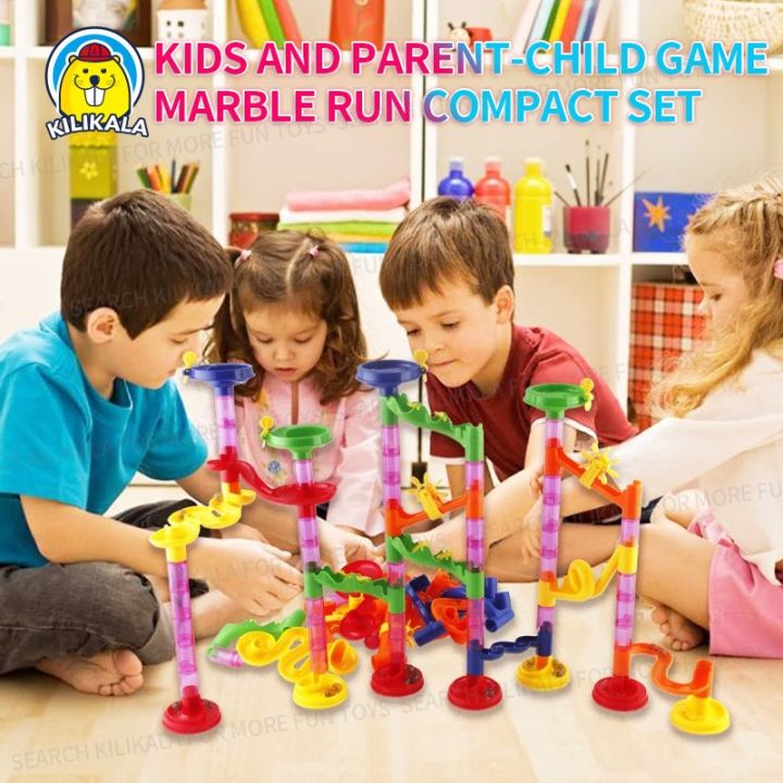 Marble Run Race Coaster Set Marble Run Railway Toys [ 113 Pieces