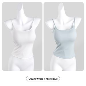 Miiow | Cat Woman Strap Vest Women Summer Small Chest Appears Large Cartoon Back Beautiful Back Integrated Chest Pad Base Sleeveless Top