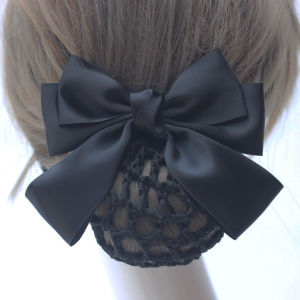 Professional Female Headdress Flower Nurse Hairnet Stewardess Work Net Pocket Bows Bank Student Waiter Updo Fresh