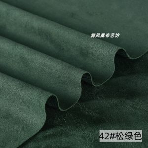 Double-Sided Super Fiber Suede Fabric with Elasticity Brushed Leather for Skirts Decorative Fabric Home Sponge Pad DIY Handcraft