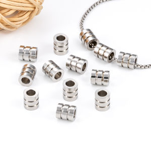 เครื่องประดับ DIY สามห่วงห่วงผ่านลูกปัดมีรูทำด้วยมือลูกปัดหลวมอุปกรณ์เสริมลูกปัด