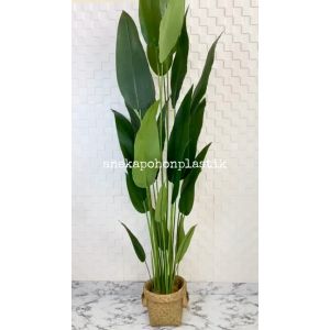 Pohon Artificial Tanaman Hias Daun Pisangan Heliconia T210 Latex Cover Purun Handle Medium Dekorasi Rumah Aesthetic