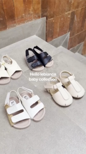 Le Bianca CC 21-03 Sepatu Sandal Anak Bayi Lucu Dengan Bahan Kuli Sintetis Broken White - Tan