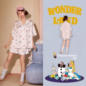 GONGDIE | Cooling Cartoon Short Sleeve Pajama Set