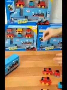 Mainan Kereta dan Truk Kontainer Set ISI 7 Pcs Bahan Metal Alloy