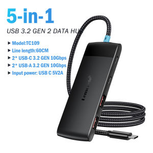 Lemorele | Lemorele 5-in-1 USB C HUB Docking Station Plug and play USB HUB TYPE-C USB 3.2 10 Gbps for MacBook Tablet Camera Mobile phone