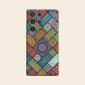 Color Mandala Patch Tile Luxury Fashion Full Lens Protective Case for Samsung Galaxy S26 S25 S24 A56 A36 Plus Ultra