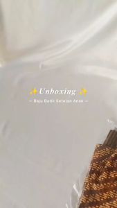 AMAYA Kebaya Lurik Anak Remaja Perempuan 1-13 Tahun Warna Coklat Tebal Halus Baju Seragam Batik Anak TK SD SMP