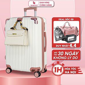 Vali du lịch Bamozo 8809 bọc nhôm 4 góc size 20 24 28 inch Vali kéo Cao cấp ngăn chứa đồ rộng thời trang BẢO HÀNH LỖI 1 ĐỔI 1