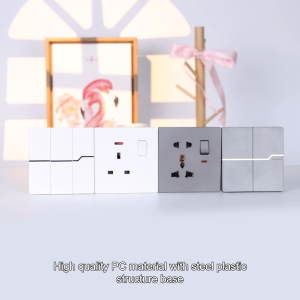 TEP White 86 type Wall Switch Light Panel Power Socket With USB Modern Lighting Switch Socket LED 1/2/3/4 Gang
