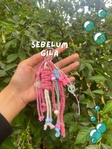 sebelum gila series🫧 || charm bag || gantungan kunci || keychain || carabiner || charm bag macrame || ready stock || real pict ||