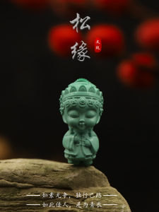 Healing Green Turquoise Beijing Opera Qingyi Huaband Doll Pendant Necklace Tibetan Silver Craftsmanship Fashion Jewelry