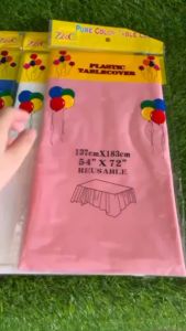 1PCS Party Birthday Table Cloth Disposable Plastic Table Cover Pure Color