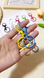 10 PCSKey chain Colored zinc alloy keychain hanging buckle pendantIron ring,Key chain