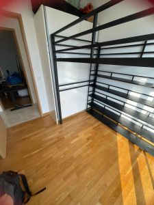 Loft bed customize with book shelves