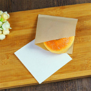 100PCs Greaseproof Paper Bag Pouch Triangle Oil-Proof Paper Bag Kraft Sandwich Bread Kraft Paper