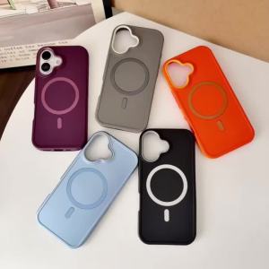 Luxury Magnetic For Magsafe Wireless Matte Phone Case For iPhone 18 17 16 15 14 13 Pro Max Shockproof Protect Back Cover Fundas