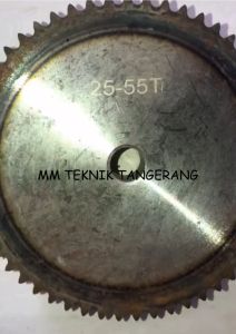 Sprocket RS 25 x 55 T Gear Rantai Single Gir gigi Z 55T RS25 -1 25Z55 25X55T 25-1 tipe B