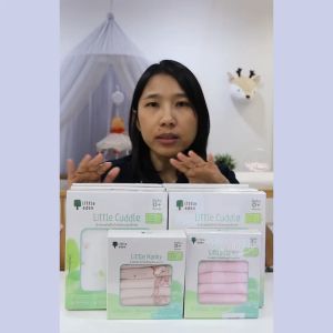 LITTLE EDEN ผ้าอ้อมใยไผ่ธรรมชาติ 100% รุ่น Premium Collection 30x30 นิ้ว (4pcs.)