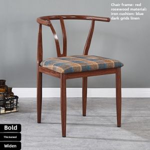 Wrought Iron Y Word Chair Backrest Armchair Palace Chair Chinese Restaurant Table and Chair For Home Nordic Simple round-Backed Armchair Imitation Solid Wood Tea Chair