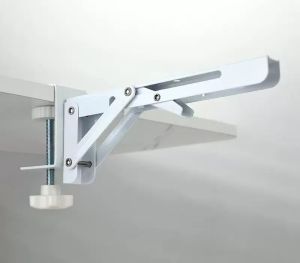 Desk Extender Tray Foldable Arm/Wrist Rest Clamp-on 90° Elbow Support for Office/Home Durable & Easy Install