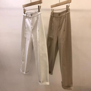 American Style Loose High Waist Straight Leg Khaki Casual Pants Womens 2025 New Spring Autumn Banana Harlan Trousers