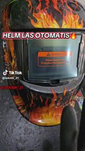 COD VERMARK Topeng Helm Las Listrik Otomatis Auto Darkening Welding Helmet - HW-012