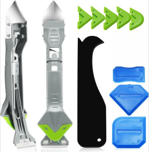 ชุดเครื่องมือซิลิโคน 5 in 1 สำหรับขูดยาแนว ขจัดคราบกาว เครื่องมือตกแต่งผิว ชุดอุปกรณ์ยาแนว สำหรับขูดคราบรา สำหรับห้องครัวและหน้าต่าง