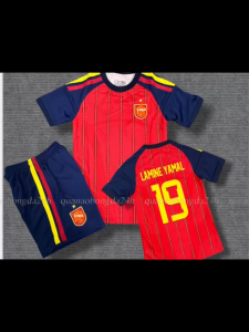 Áo Bóng Đá Trẻ Em ĐT TÂY BAN NHA WC 2026 - Vải Thái Mát Lạnh - In Tên và Số cầu thủ