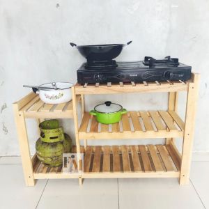 Meja Kompor 2 tungku full set 1 tungku  serbaguna