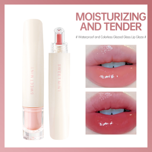 Lip Glaze Water Gloss Pelembab Bibir Jelly Tahan Air Glasir Bibir Kaca Glasir Bibir yang Tidak Memudar-🌹Tamia
