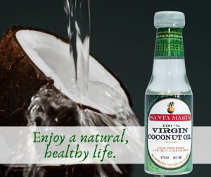 Santa Maria Virgin Coconut Oil (VCO) 350ml | Ideal for Keto Low Carb and Diabetic Diets