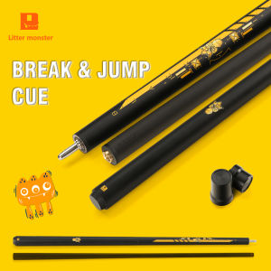 Little Monster 3 Pieces Break Jump Cue 147cm Carbon Fiber Shaft With 12.9mm Tip And Soft Leather Case For Billiard Cue