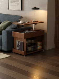 DONGMU | Adjustable Rotating Mobile Solid Wood Side Table