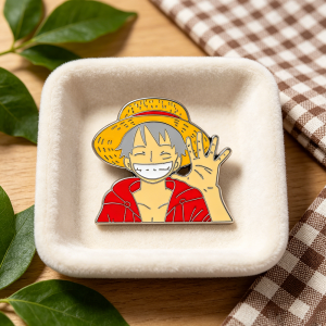 Bandai | Anime Straw Hat Pirate Character Enamel Pin - Manga Inspired Collectible Lapel Brooch for Anime Fans