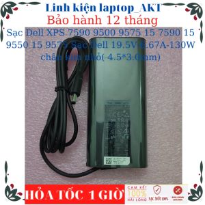 Sạc laptop Dell XPS 7590 9500 9575 15 7590 15 9500 15 9575 Sạc Dell 19.5V-6.67A-130W chân kim nhỏ( 4.5*3.0mm)