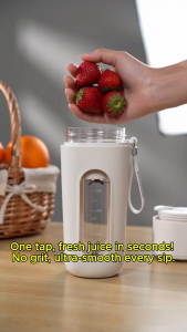 Portable Blender Juicer Cup 10 Blade Electric Blender Ice Crusher Smoothie Maker USB Rechargeable Type C Charging Travel Juice Maker Direct Straw