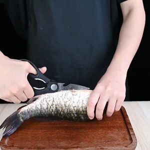 Gunting Dapur Serbaguna Gunting Baja Tahan Karat Gunting Ikan Ayam Daging Stainless Steel