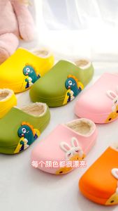 Dép Bông Đi Trong Nhà Chống Trượt Chống Thấm Nước In Hoạt Hình Dễ Thương Cho Bé