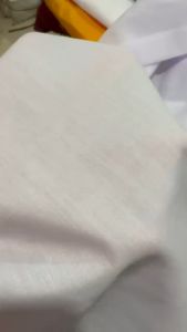 ( per setengah meter ) kain TC cap NYONYA 210 putih lebar 150 cm tetoron katun polyester bahan baju hem kemeja atasan seragam sekolah sarung lapisan luar bantal guling busana muslim gamis koko kerudung jilbab bergo background backdrop foto kafan hordeng