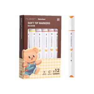 Nusign | Double-ended Drawing Markers Quick-drying Watercolor Student Art Graffiti Hand Account Childrens Manga Set