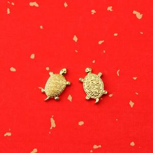 Alloy Small Yuanbao Ornament Wealth Attracting Golden Tortoise Mobile Phone Case Material Kit Potted Treasure Bowl Decor