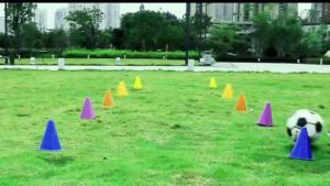 6pcs/1set Plastic Agility Cones 18cm Soccer Cones Traffic Cone Sport Training Agility Marker Cone 18CM