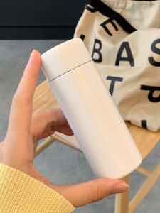 Frosted Mini Thermal Mug Womens Small Portable with Tea Infuser Minimalist Pure Color Small Capacity Water Cup Portable Pocket Cup